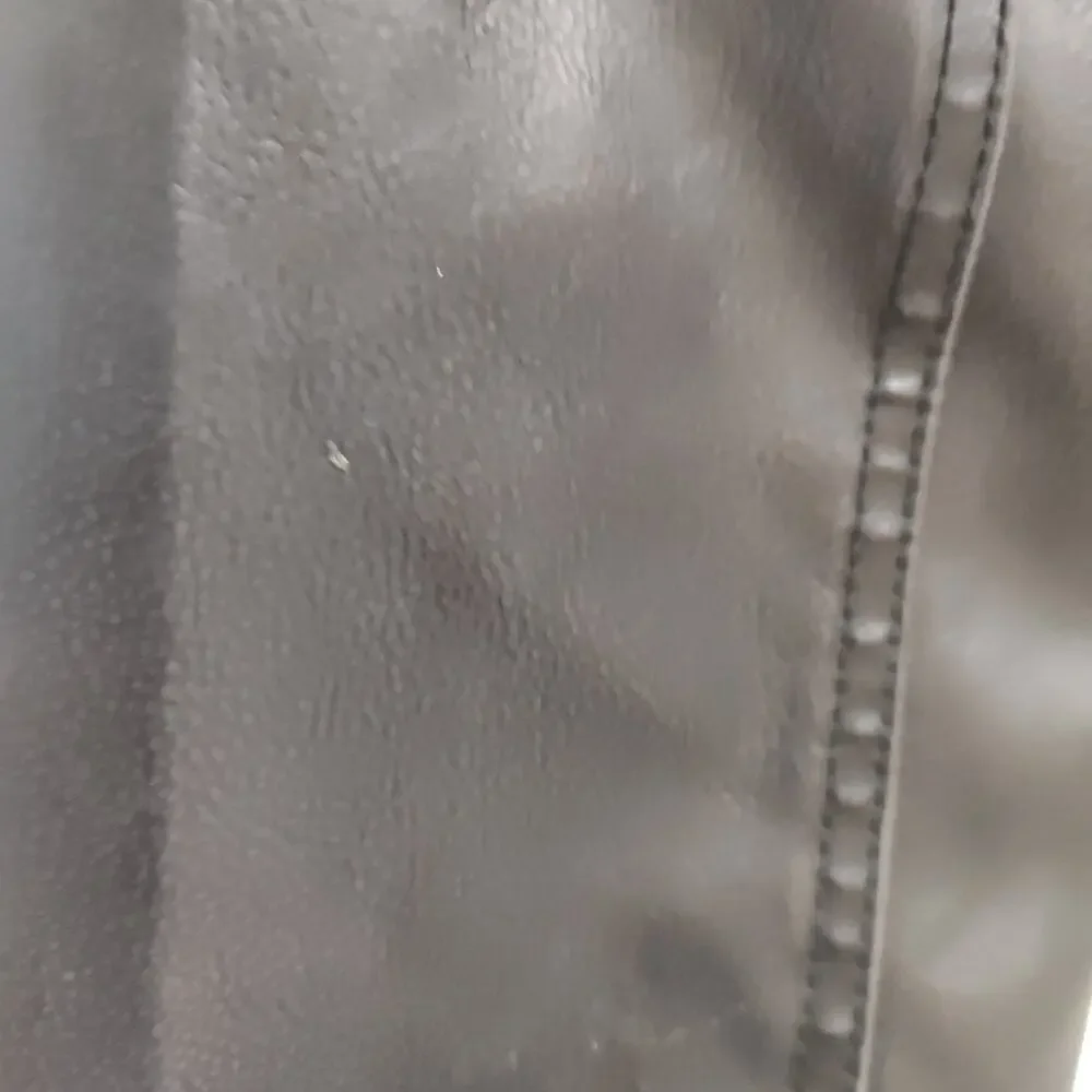 GUESS Men's Faux Leather Moto Jacket Black - Size Large - Full Zip